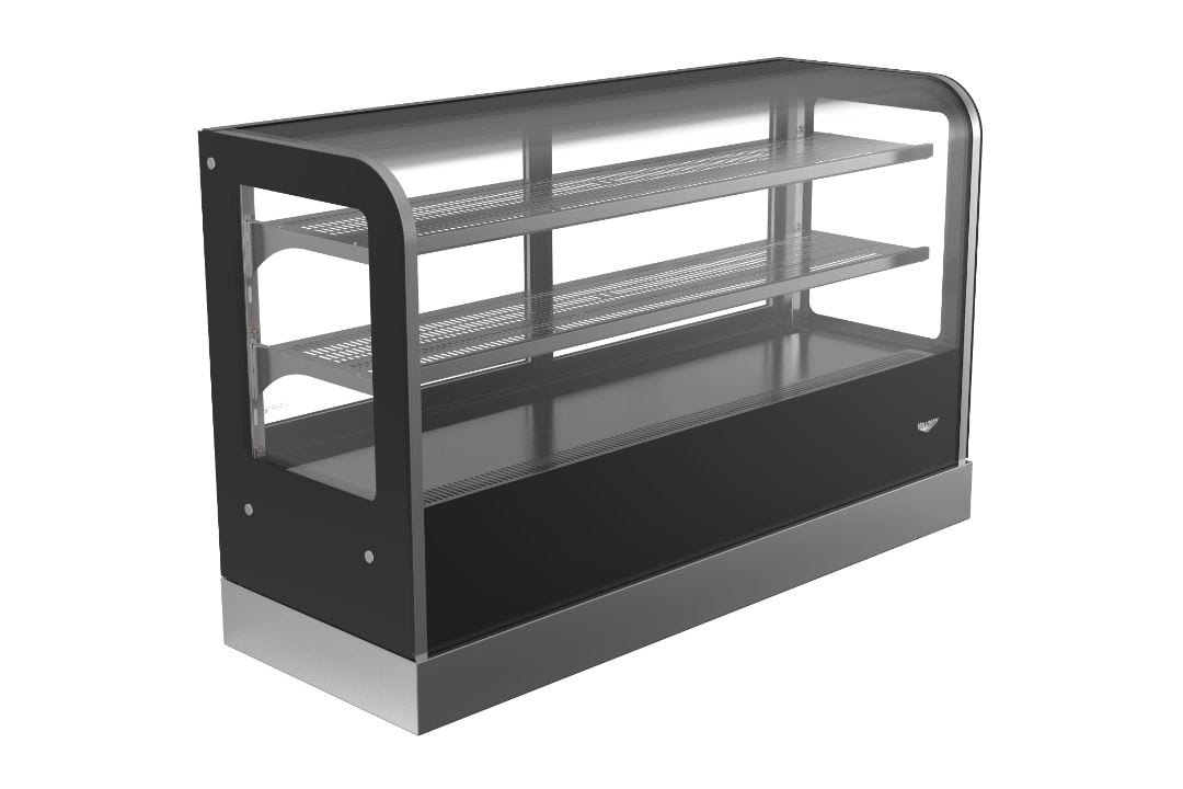 60-inch-wide 120-volt cubed-glass countertop Refrigerated deli display case with rear access