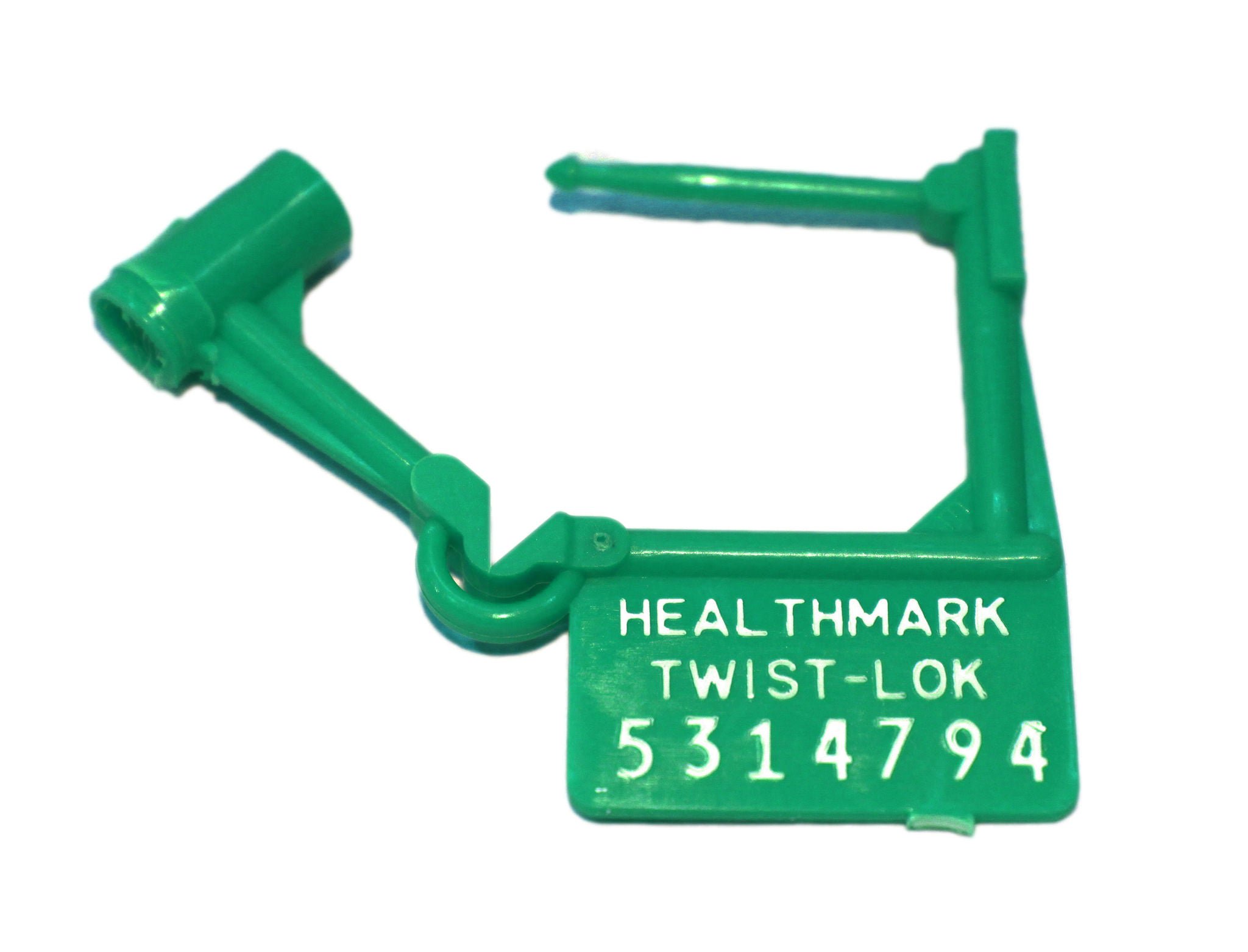Tamper Evident Seal Twist-Loks Numbered Green Plastic 1 Inch Diameter