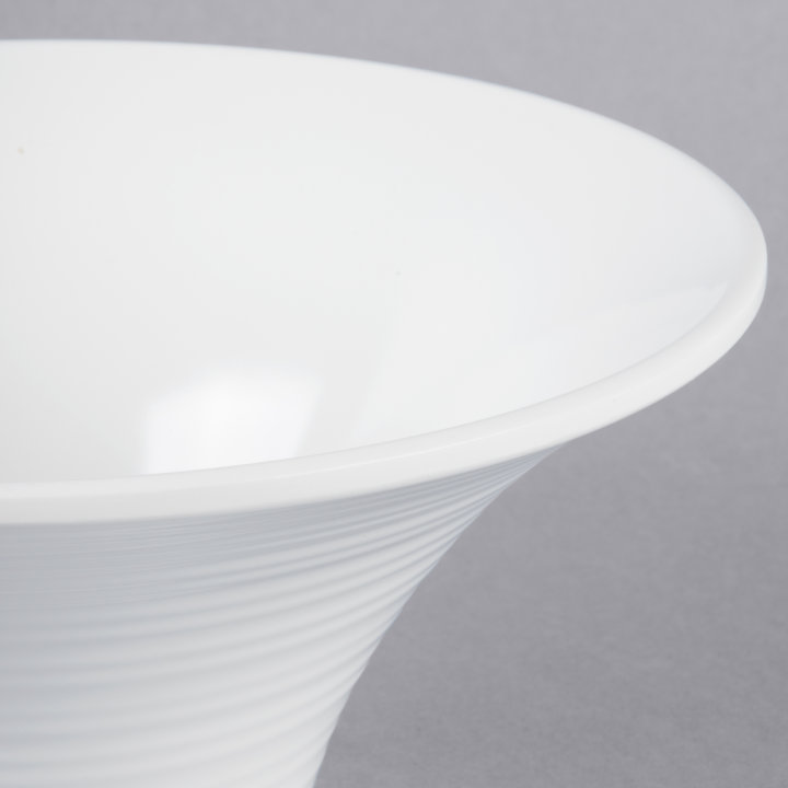 Small White Cubic Melamine Pedestal Bowls