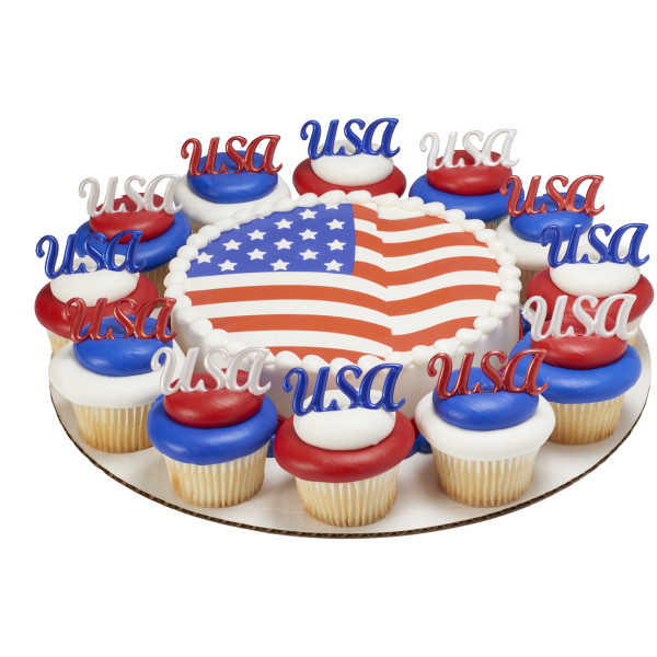USA Script Cupcake Layon
