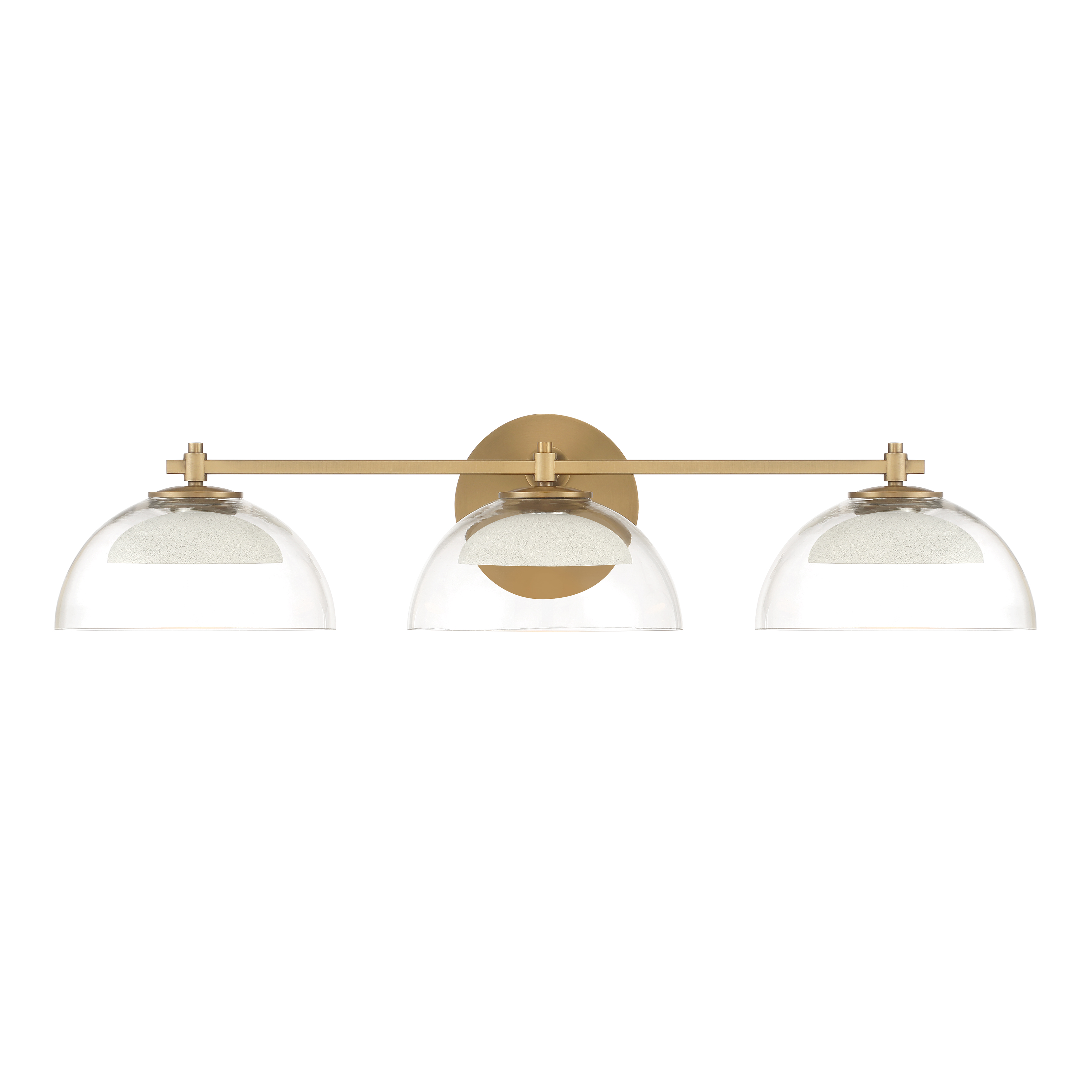 LED Vanity - Legacy Brass with Clear Glass and Textured Cement - alternate view