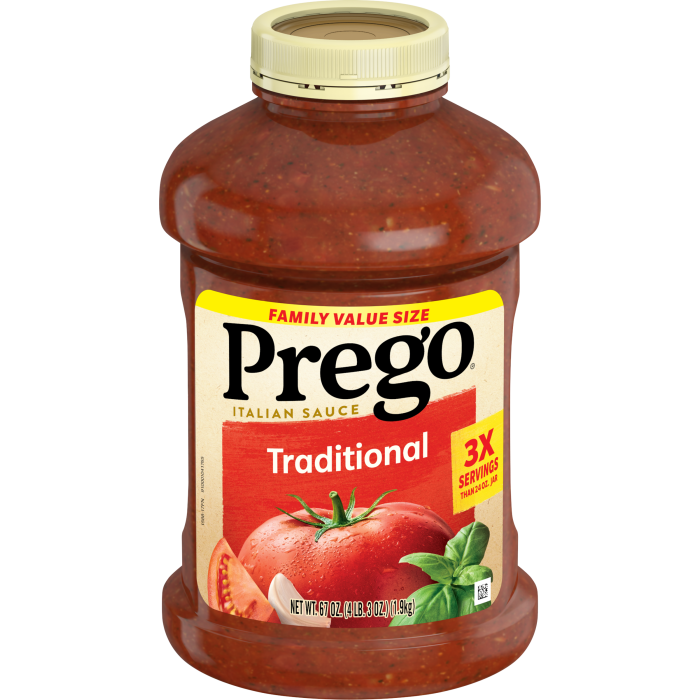 Prego Traditional Pasta Sauce, 67 oz Jar