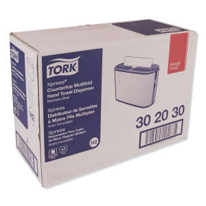 Tork, H2 Xpress Countertop, Multi-fold Folded Towel Dispenser, Stainless Steel