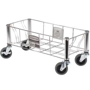 Rubbermaid Commercial, Slim Jim, Stainless Steel, Receptacle Dolly