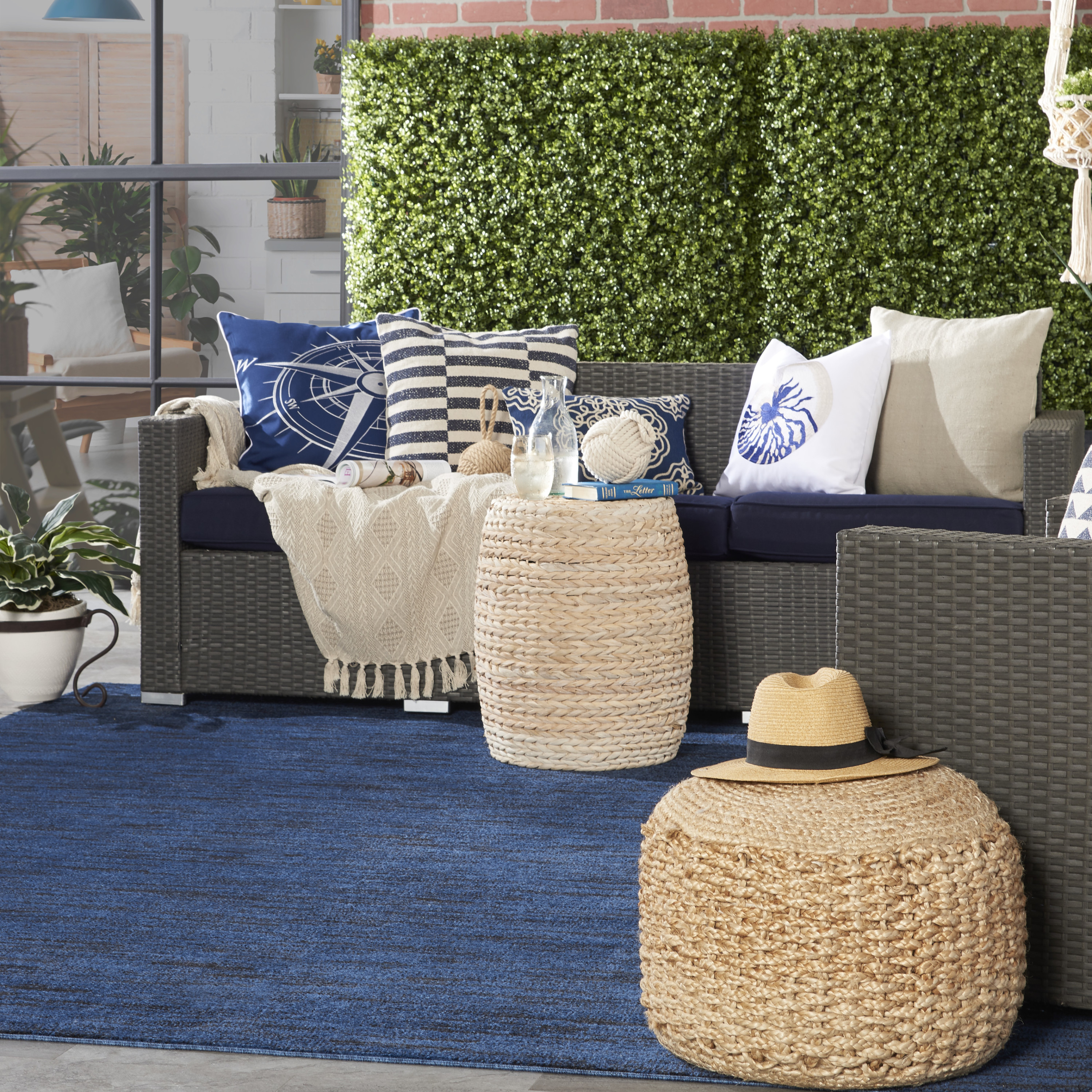 Nourison Nourison Essentials 8' x 10' Midnight Blue Outdoor Rug