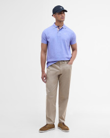 Tartan Pique Polo Shirt Sky Marl-Dress