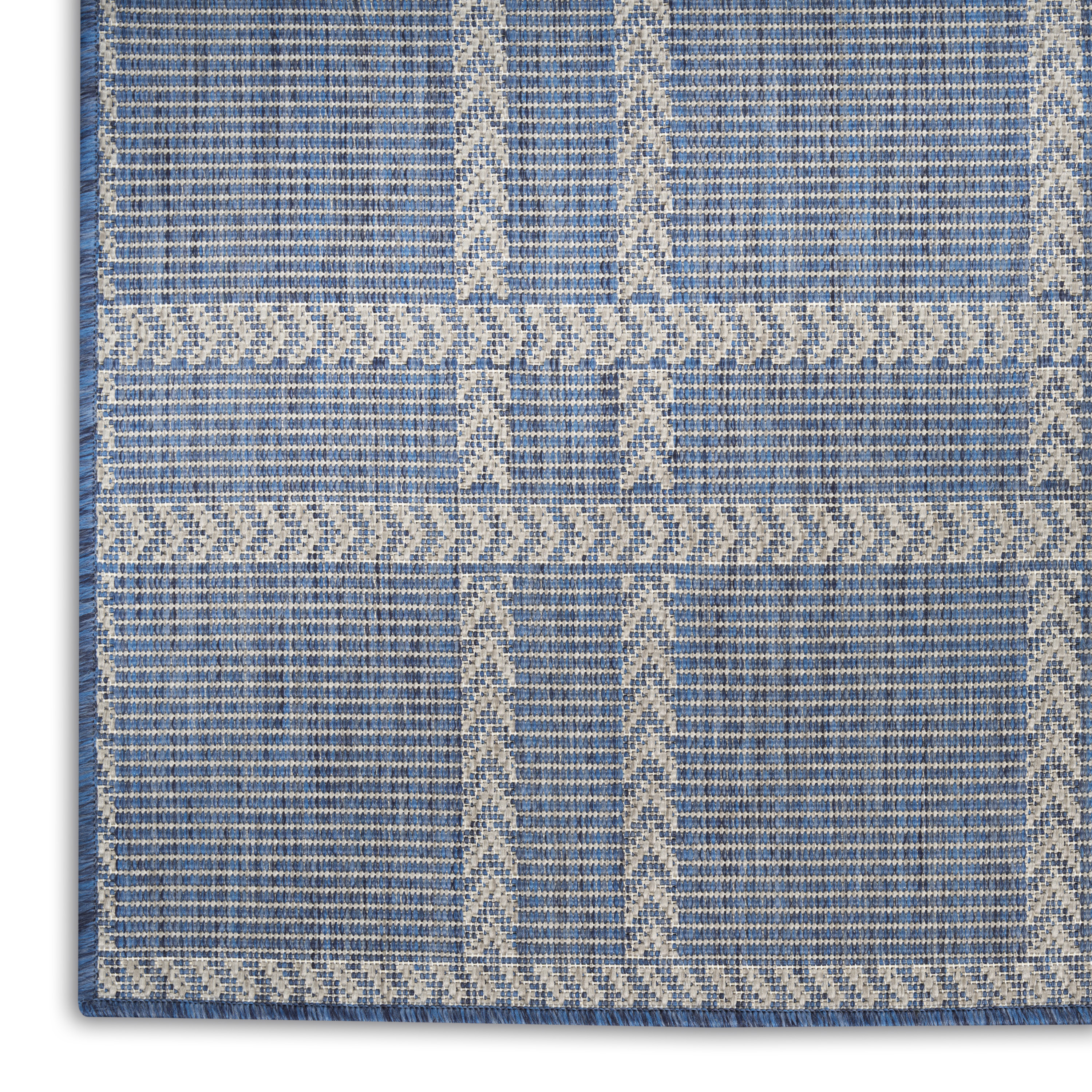 Nourison Horizon Indoor/Outdoor 6' x 9' Navy Modern Rug