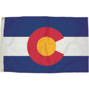 Durawavez Nylon Outdoor Flag with Heading & Grommets, Colorado, 3ft x 5ft