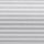 Horizontal pleated blinds, closed, showing alternating light and dark textured bands; filtering soft diffuse light; close-up view filling the frame, neutral grayscale tones suggesting indoor lighting.