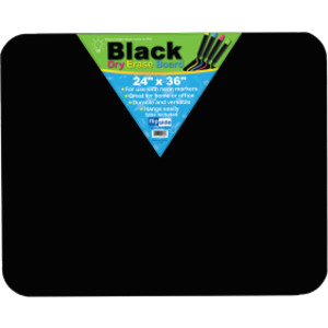 Black Dry Erase Board, 24" x 36"