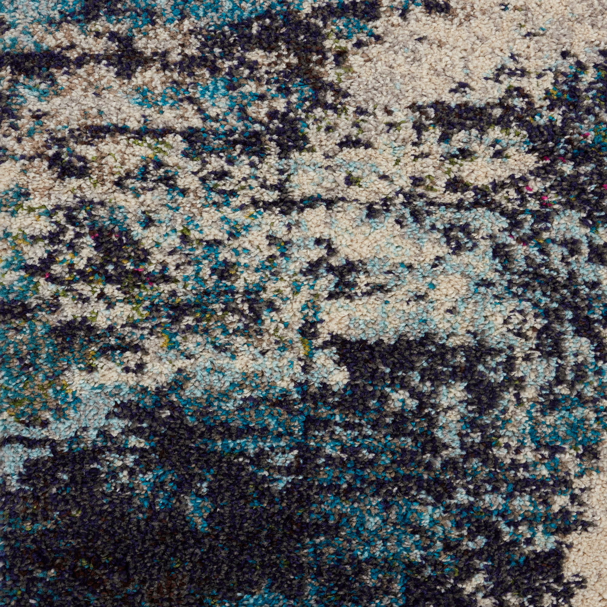 Nourison Celestial 2' x 6' Ivory Teal Blue Modern Indoor Rug