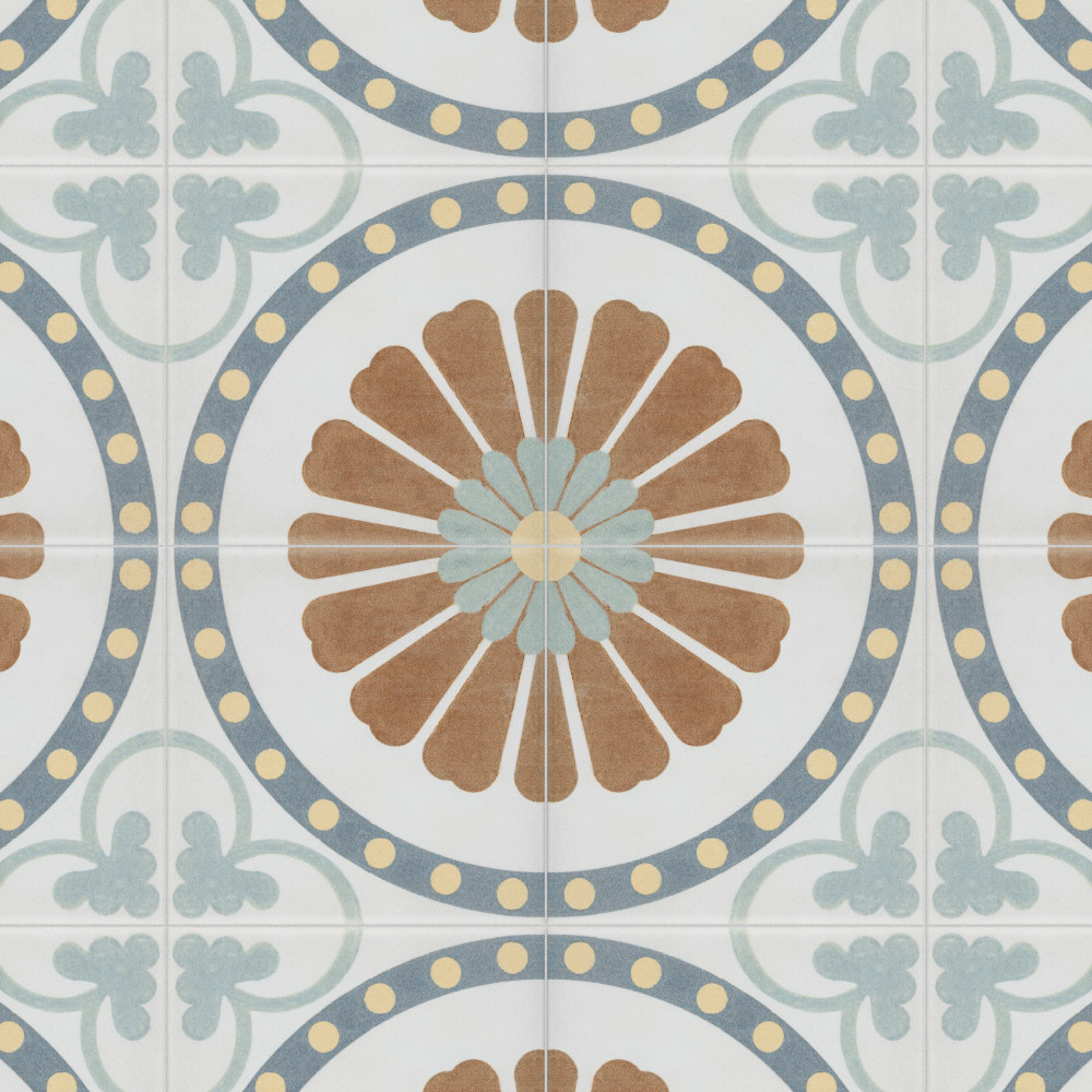 Revival Mini Ring 3.88x3.88 Square Ceramic Floor and Wall Digital Pattern