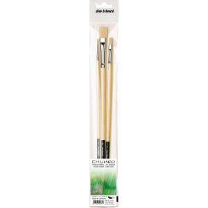 CHUNEO Synthetic Hog Bristle, Oil, 3-Brush Set