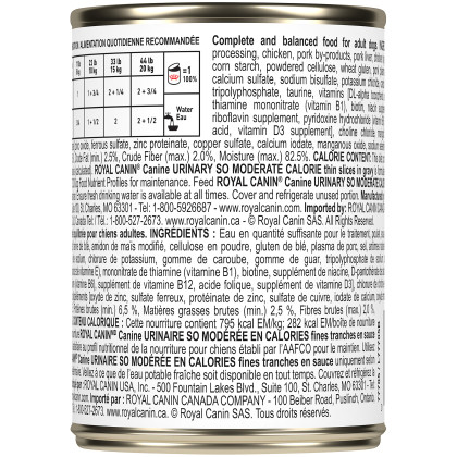 Royal Canin Veterinary Diet Canine Urinary SO Moderate Calorie Canned Dog Food