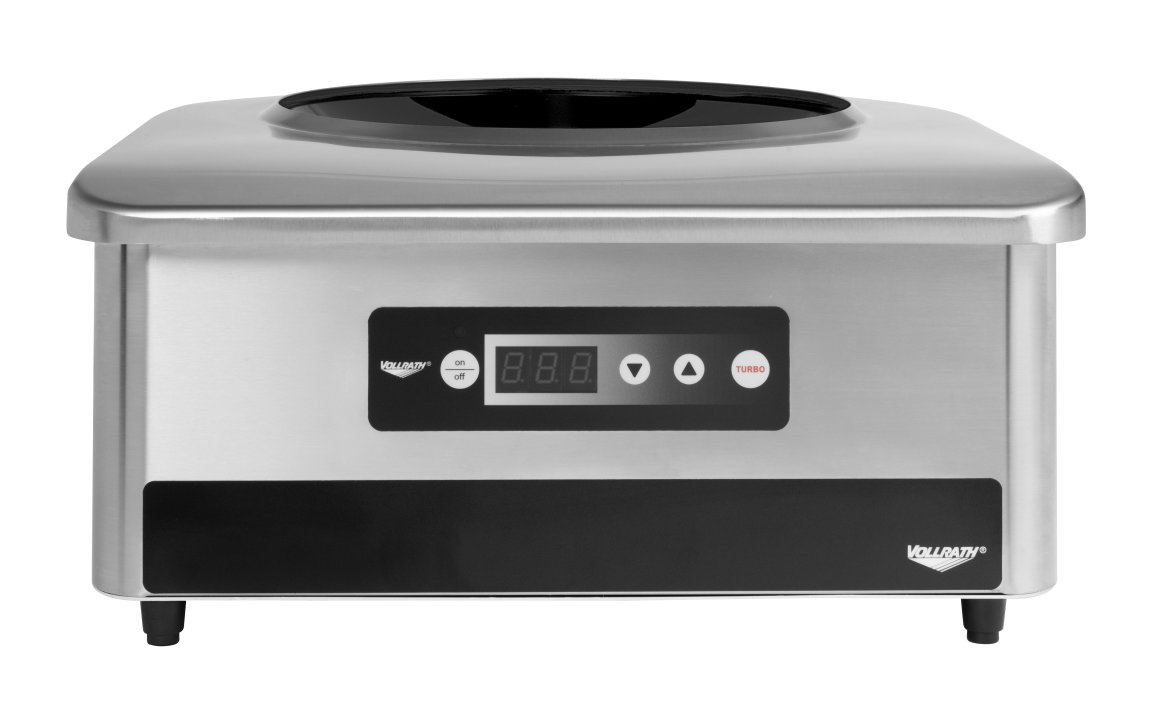 208- to 240-volt countertop induction wok range with 14-inch wok pan
