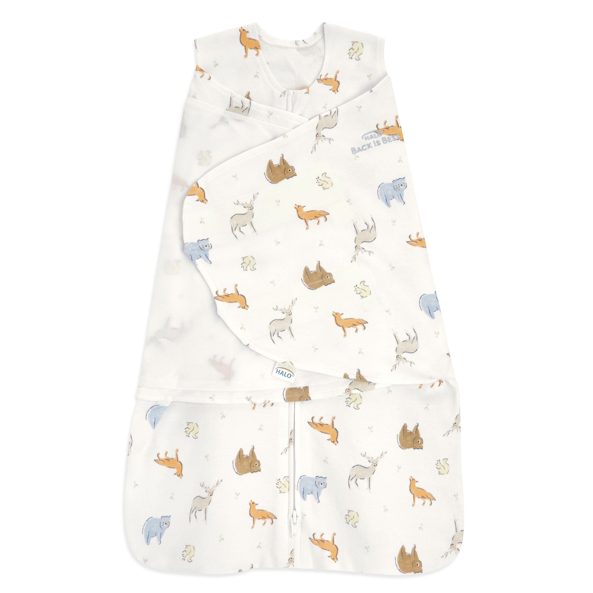Halo® SleepSack® Swaddle for 3 – 6 Month Old Babies, Forest Friends Print