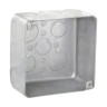Drawn Air Plenum 2-Gang 2-1/8 in. Deep Outlet Box 1/2 and 3/4 in. Knockouts
