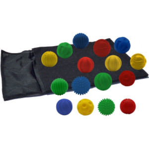 Tactile Sensory Ball Set with Hide-N-Seek Sack, 2", Set of 16
