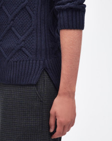 Burne Roll Neck Jumper Classic Navy