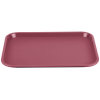 10" x 14" polypropylene fast-food tray in burgundy