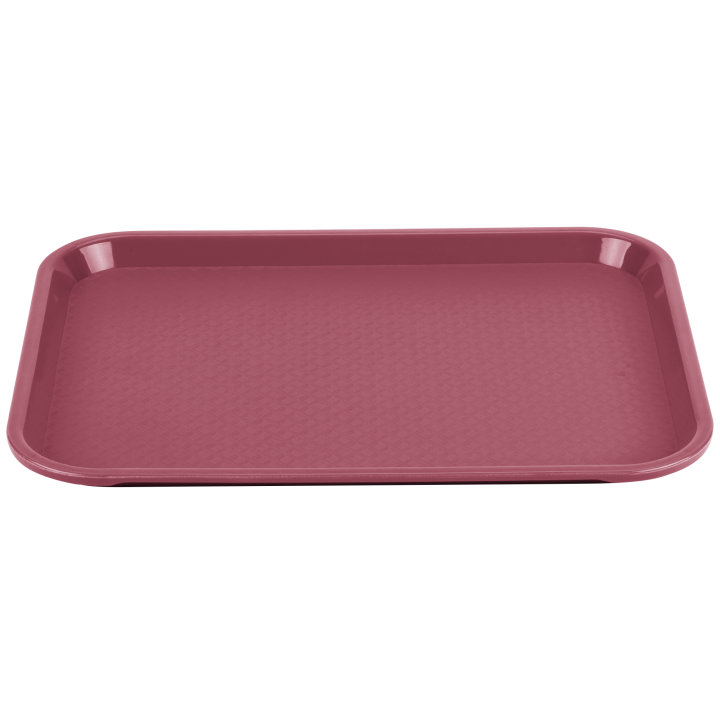 10" x 14" polypropylene fast-food tray in burgundy