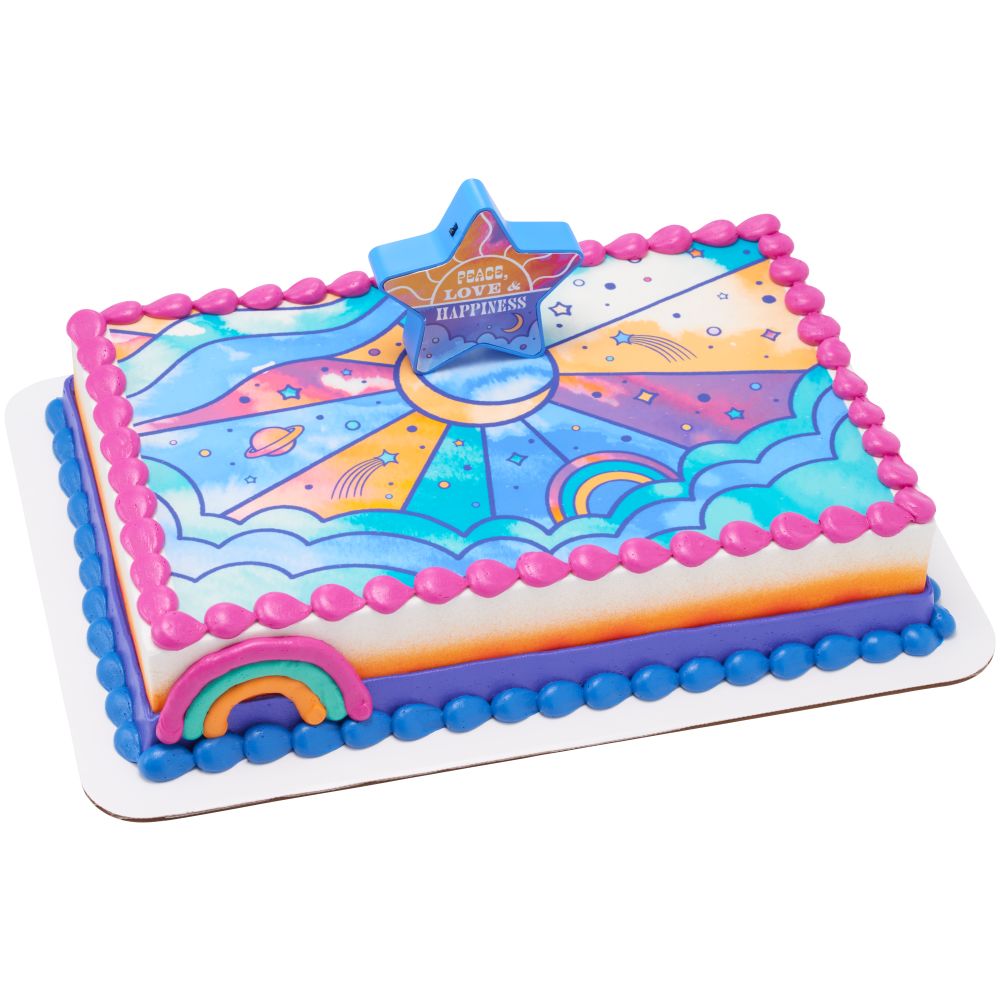 Image Cake Peace Love & Happiness