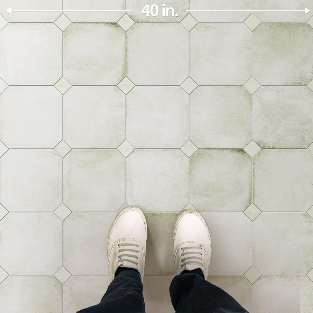 Sample – Laverton Octagon Nieve Porcelain Floor and Wall Tile
