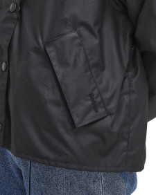 Women's Transport Waxed Jacket Black-Modern