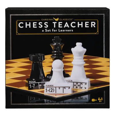 Spin Master Games, Cardinal Classics Chess Teacher, Learn to Play Strategy Board Games for Beginners, Chess Set for Kids, 2 Players, for Ages 8 & Up