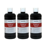 Handy Art&reg; Acrylic Paint 16 oz, Mars Black, Pack of 3 RPC101100-3