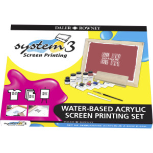 System3 Acrylic Paint Screen Printing Set, Assorted Colors, 1 Count