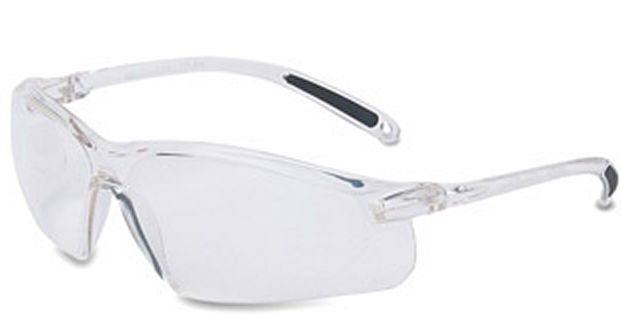 Safety Glasses Uvex A700 Series Wraparound Anti-scratch Coating Clear Tint Polycarbonate Lens Clear Frame Over Ear One Size Fits Most