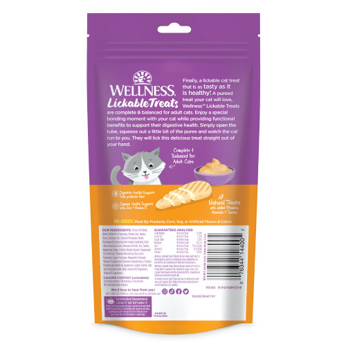Wellness Lickable Treats Chicken back packaging