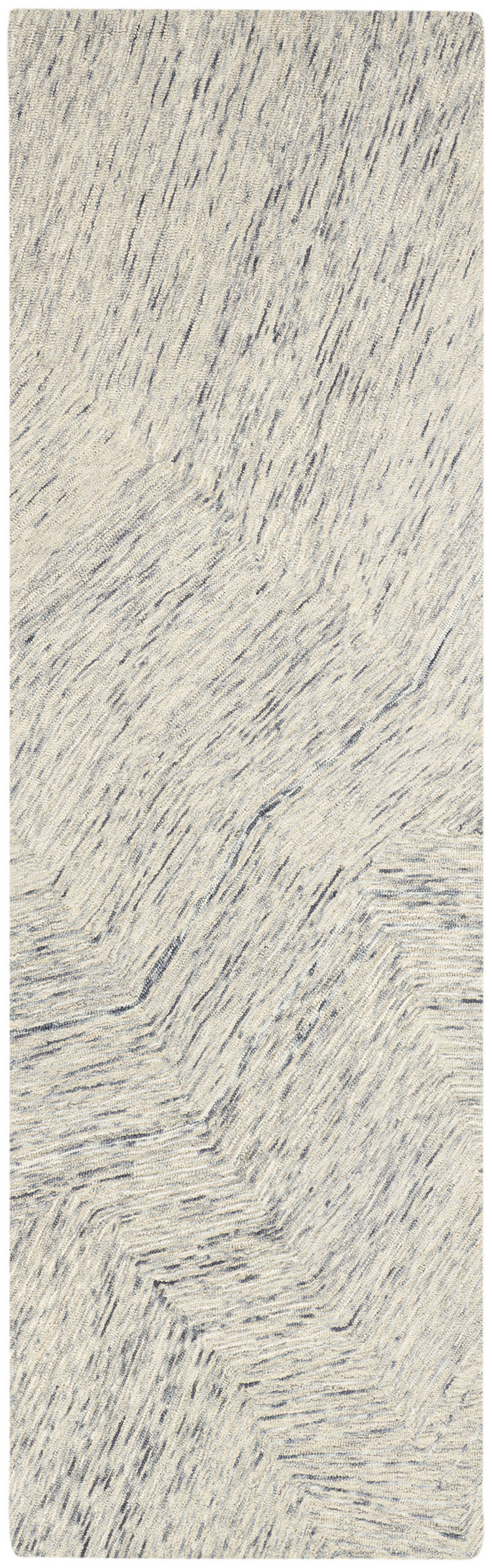 DKNY Pure Angles 2'3" x 7'6" Grey Modern Indoor Rug