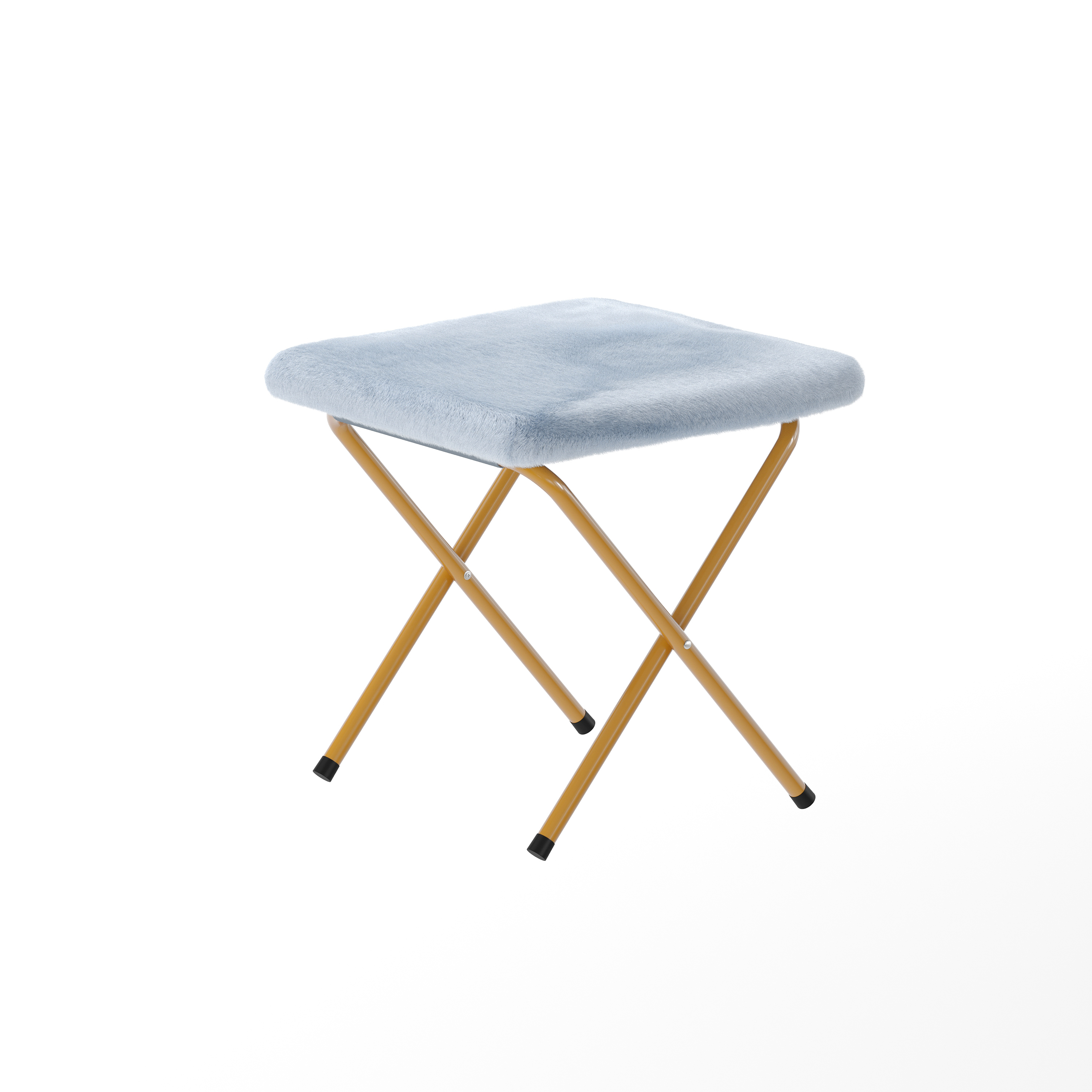 Archer 28" Oversized Portable Faux Fur Folding Saucer Chair with Folding Otto... - Picture 47 of 49
