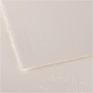 Arches Aquarelle Watercolor Paper Sheet, Cold Press, Natural White, 140lb/300gsm, 16x20 inch, 1 Count