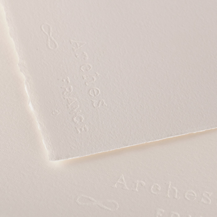 Arches Aquarelle Watercolor Paper Sheet, Cold Press, Natural White, 140lb/300gsm, 16x20 inch, 1 Count