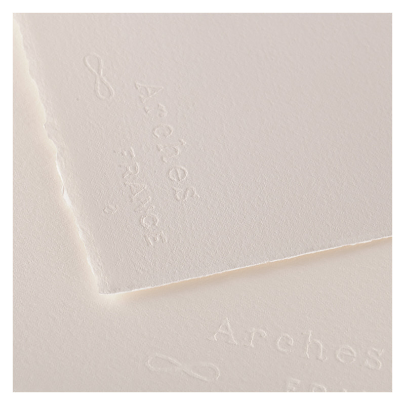 Arches Aquarelle Watercolor Paper Sheet, Cold Press, Natural White, 140lb/300gsm, 16x20 inch, 1 Count