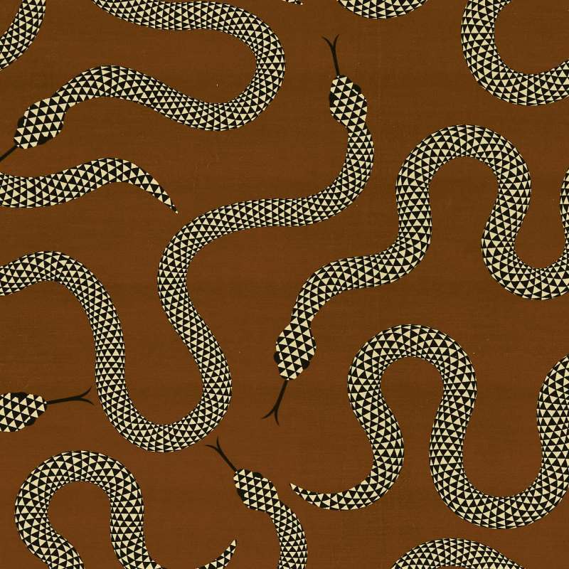 Eden Snake Rust Velvet Roman blind