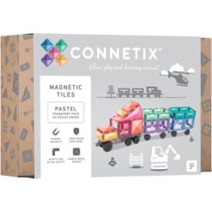 Magnetic Tiles Pastel Transport Pack, 50 Pieces