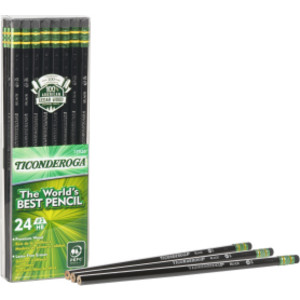Pencils, #2 Soft, Black, Unsharpened, Pack of 24