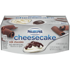 Philadelphia Milk Chocolate Cheesecake Refrigerated Snacks 2 count Sleeve