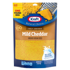 Kraft Mild Cheddar Finely Shredded Cheese, 16 oz Bag