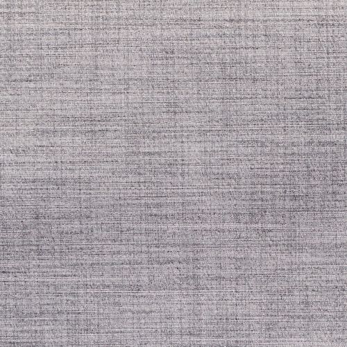 Gray woven fabric swatch, tightly textured with fine horizontal striations — covering the entire frame and lying flat, evenly lit; appears as a neutral upholstery or wallpaper close-up in soft daylight.
