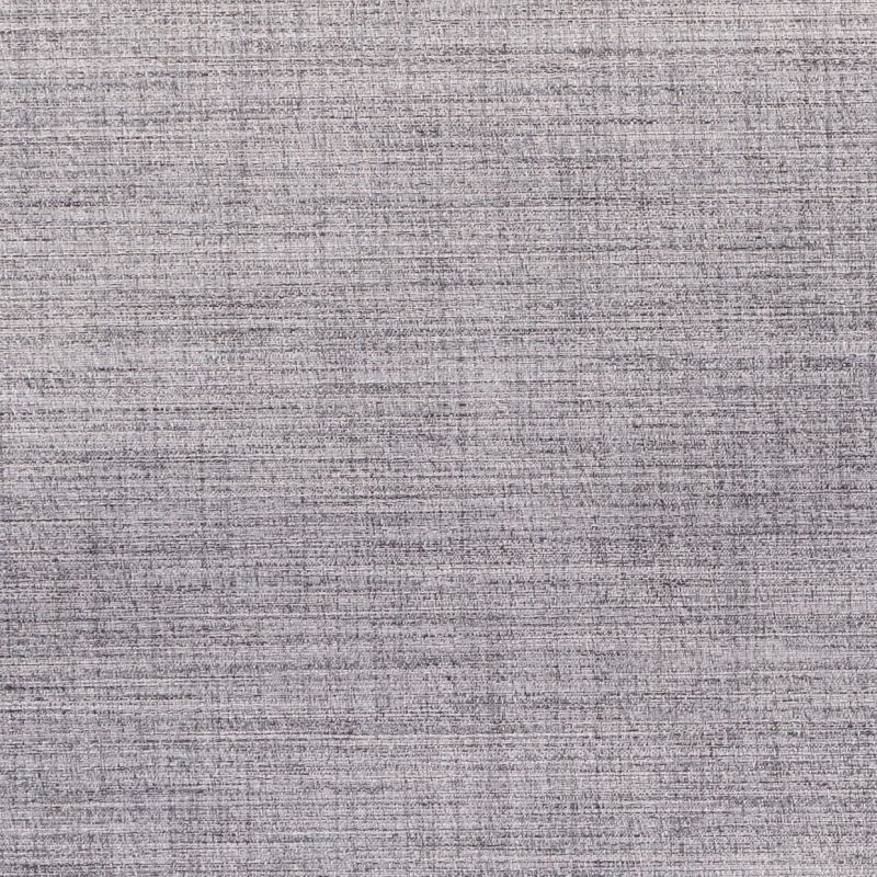 Gray woven fabric swatch, tightly textured with fine horizontal striations â€” covering the entire frame and lying flat, evenly lit; appears as a neutral upholstery or wallpaper close-up in soft daylight.