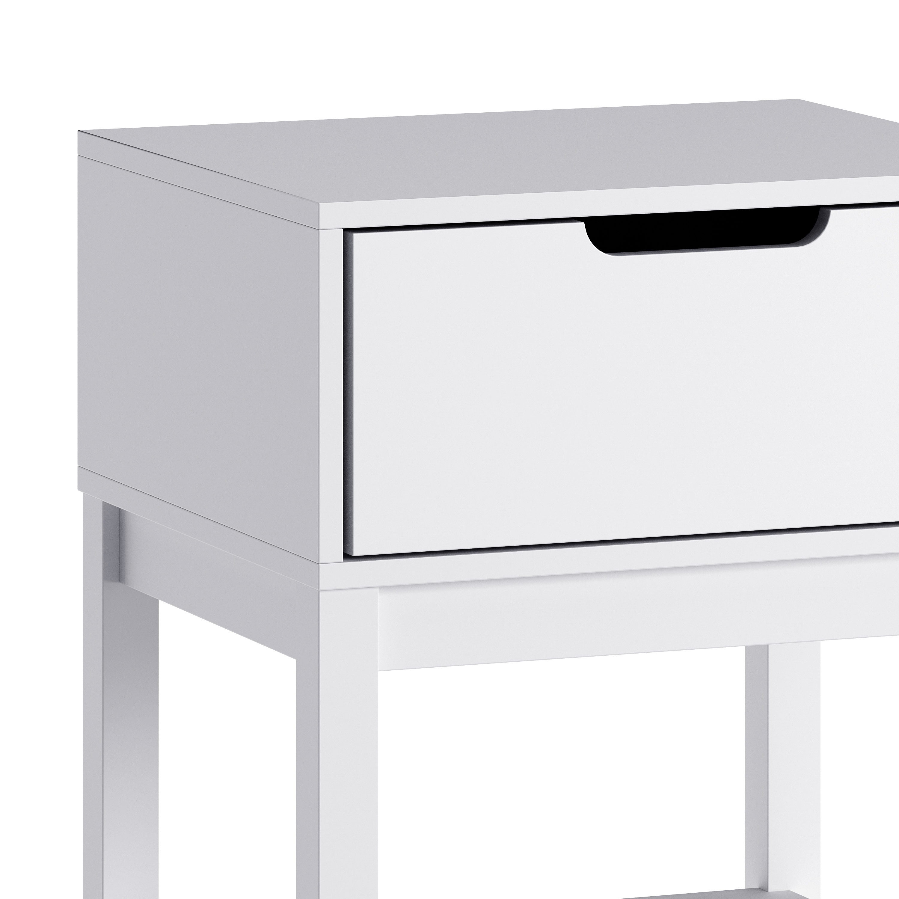 Samuel Kids Single-Drawer Night Stand with Gray Solid Wood Frame, Side Table ... - Picture 19 of 21