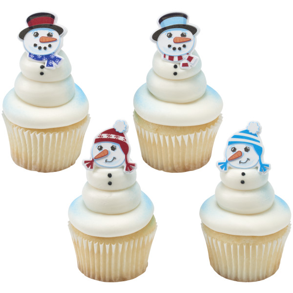 Snowman Friends Cupcake Rings