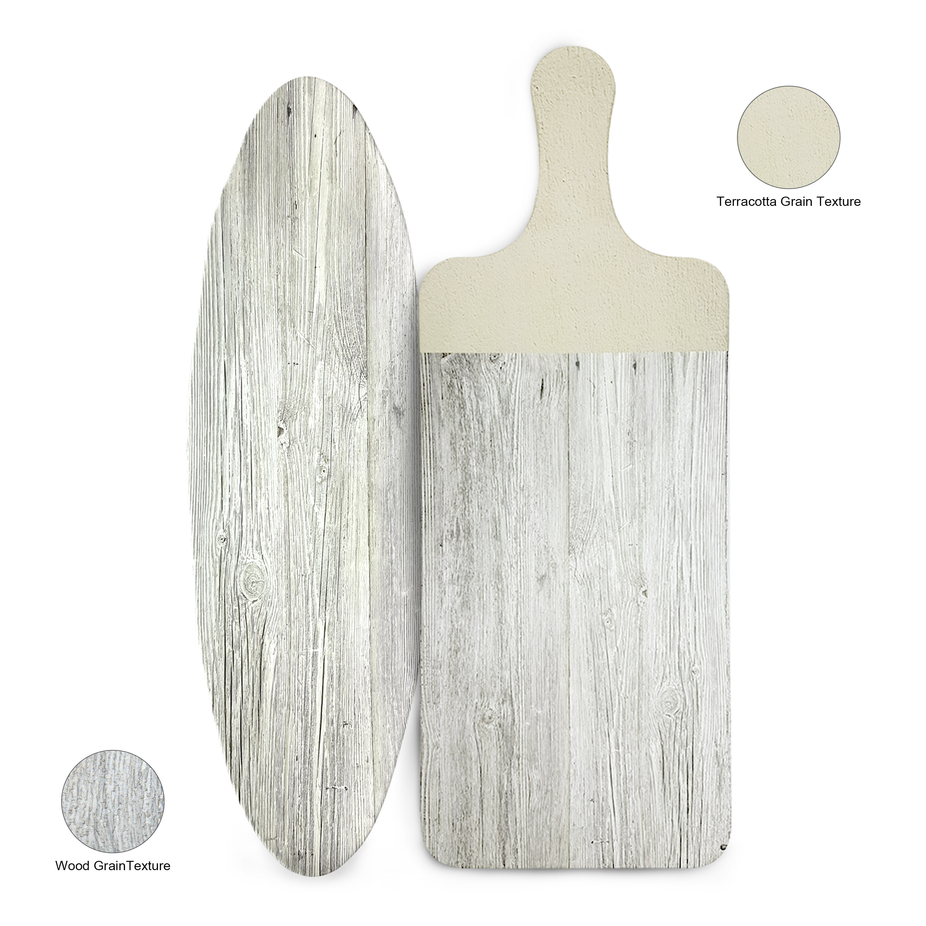 Island Drift Cheeseboard and Platter, Gray, 2-piece set slideshow image 1