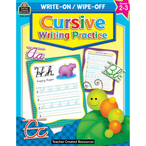 Libro de escritura cursiva para práctica de escritura y borrado, grados 2-3