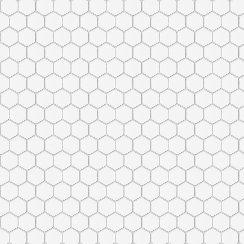 Sample – Hudson 1″ Hex Matte White Porcelain Mosaic Tile